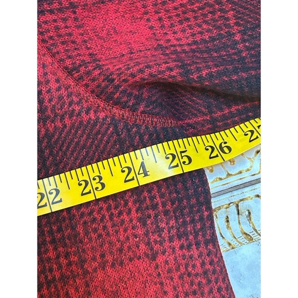 The North Face 1/2 Zip Fleece Pullover Red Black Grid Plaid Gorpcore XL - Picture 3 of 8